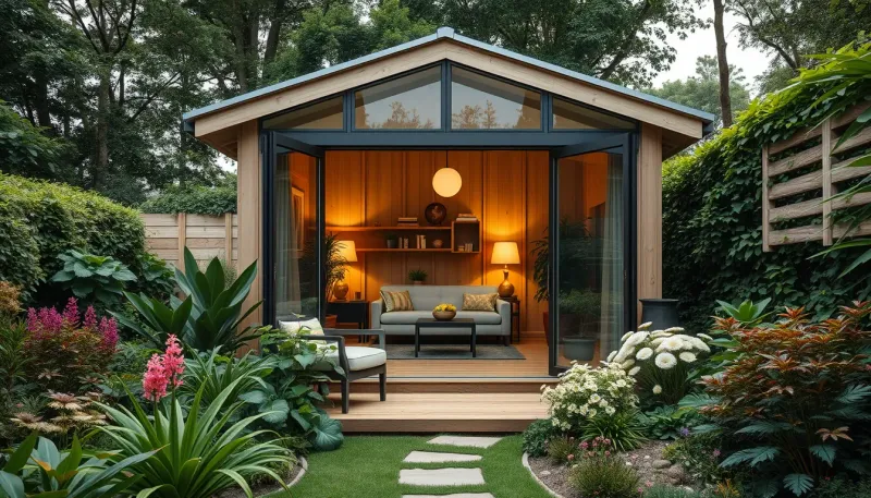 Aménager un studio de jardin design de 20 m² au fond du terrain