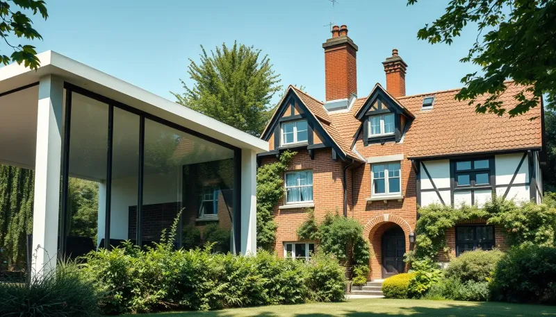 Comment réussir le contraste entre un abri contemporain et une maison ancienne
